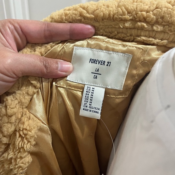 FOREVER 21 TEDDY BEAR VARSITY STYLE JACKET - Picture 7 of 8